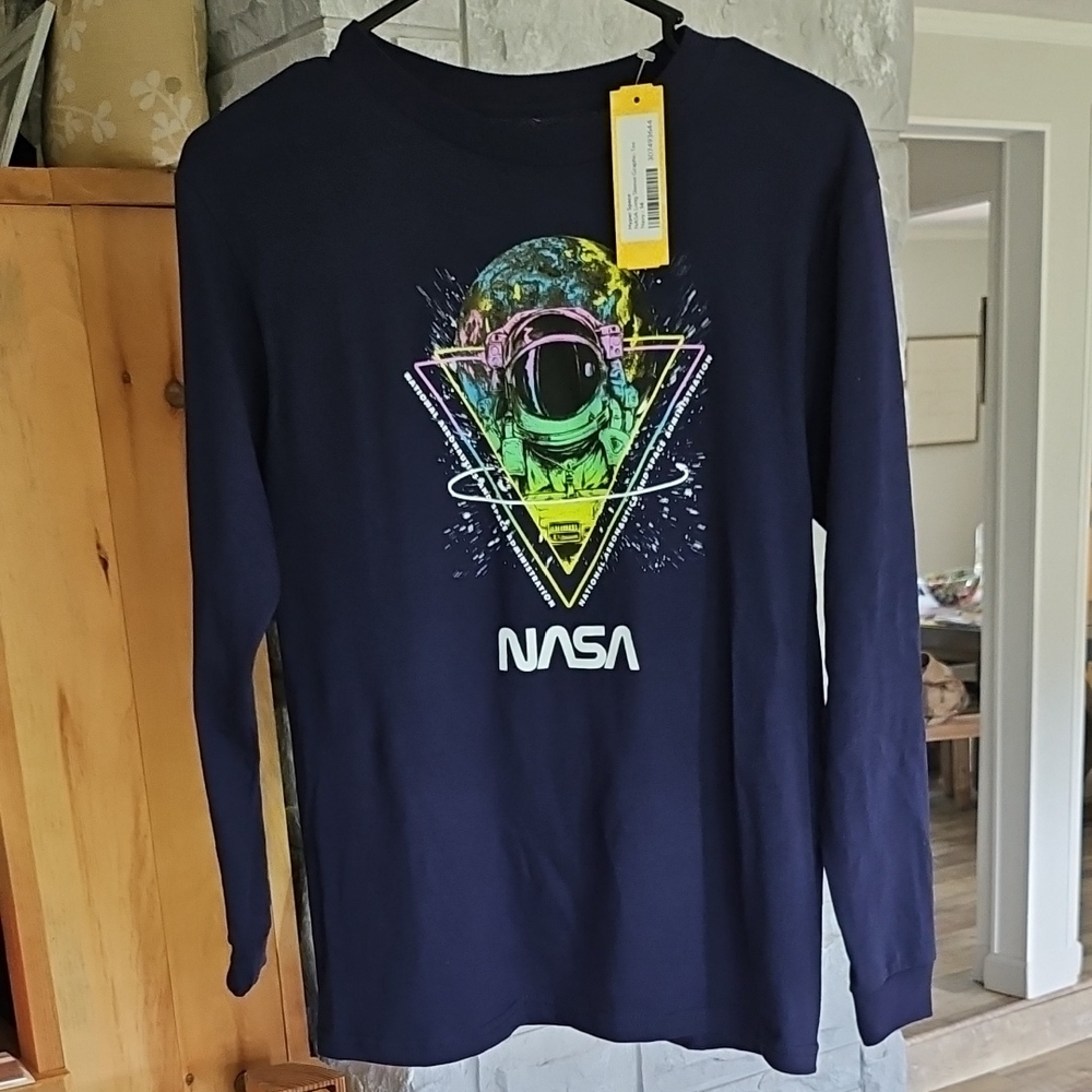 Boys' Navy NASA Astronaut Long Sleeve Tee